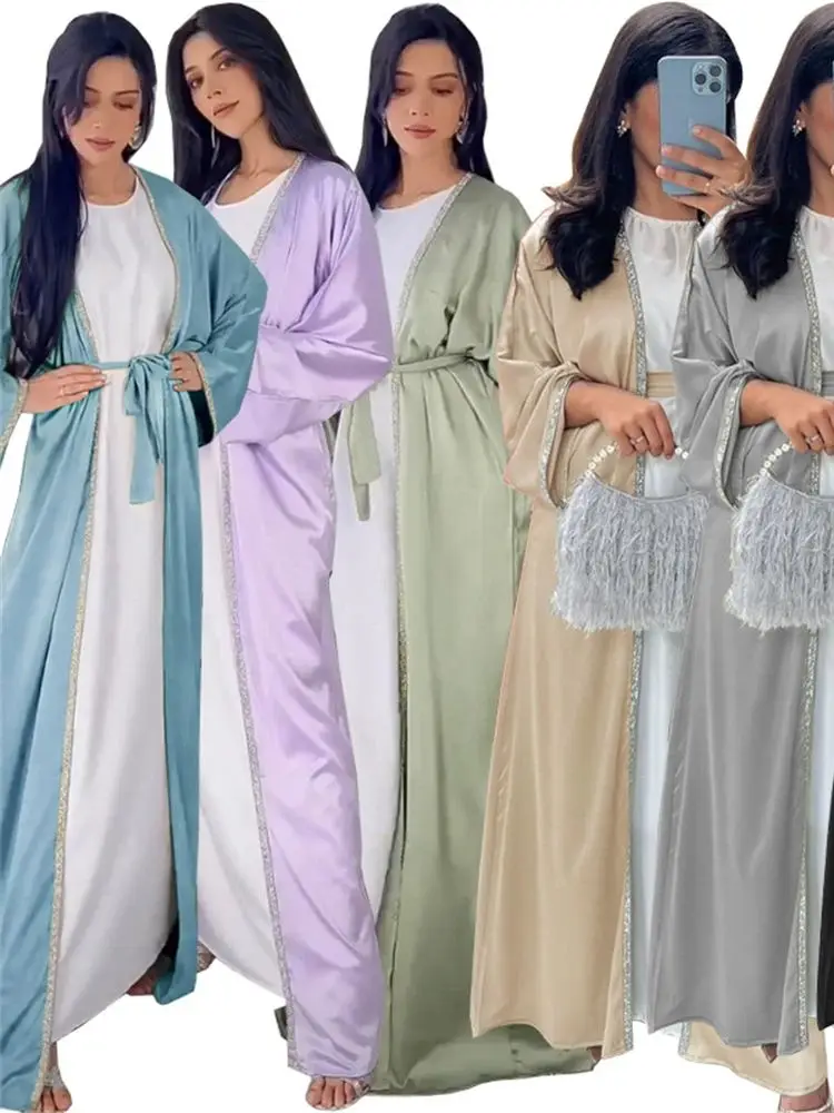 

Ramadan Open Abaya Turkey Islam Muslim Kimono Modest Dress Prayer Clothes Abayas For Women Kebaya Kaftan Robe Femme Musulmane