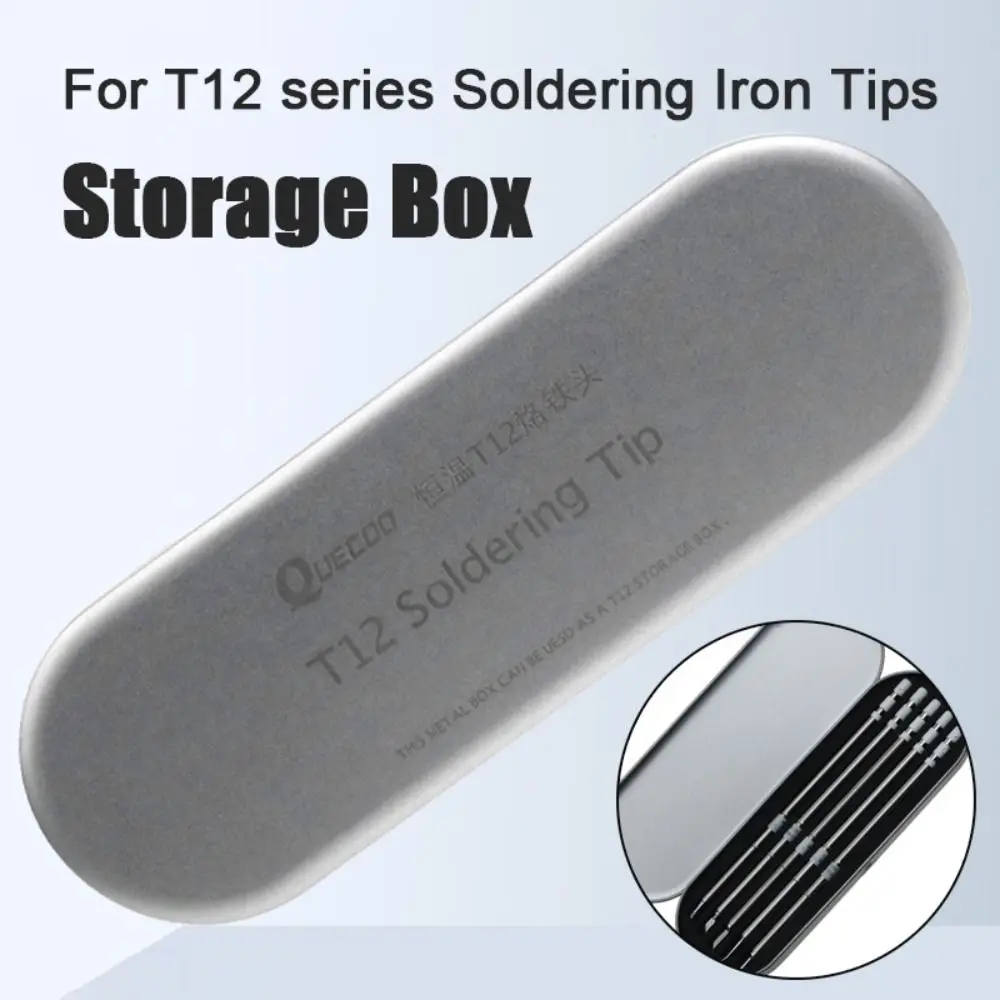 Organizer Soldering Heads Box Portable Thickened Metal Case Storage Box for T12 Soldering Iron Tips Soldering Accessories
Organizer Soldering Heads Box Portable Thickened Metal Case Storage Box for T12 Soldering Iron Tips Soldering Accessories