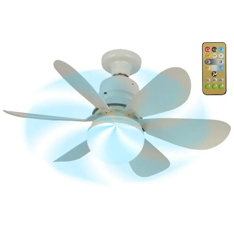 

Fan With Light Ceiling Dimmable E26 E27 LED Light Fan Light Up Fan With Timer For Dormitory Kitchen Bedroom Children's Room