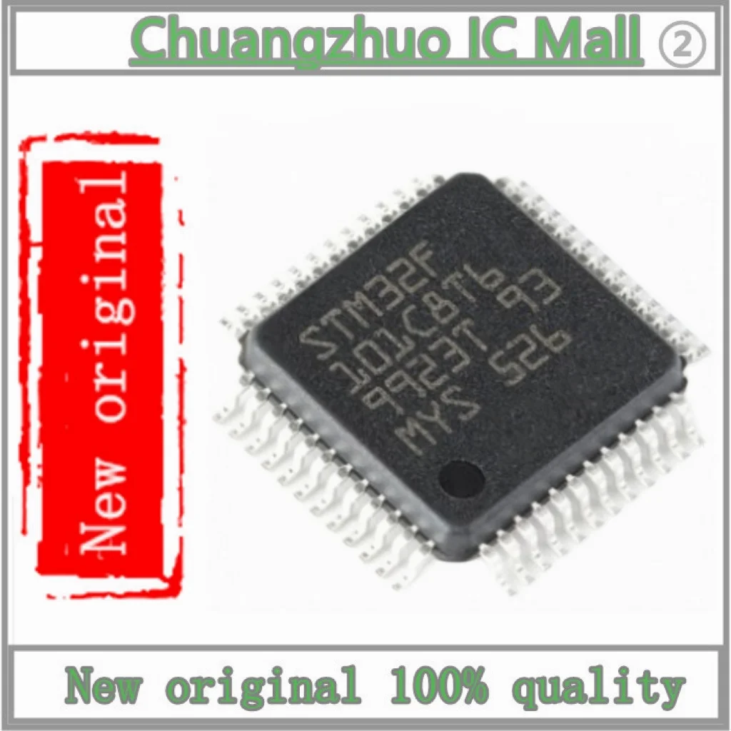 

1PCS/lot STM32F101C8T6 STM32F101 IC MCU 32BIT 64KB FLASH 48LQFP IC Chip New original