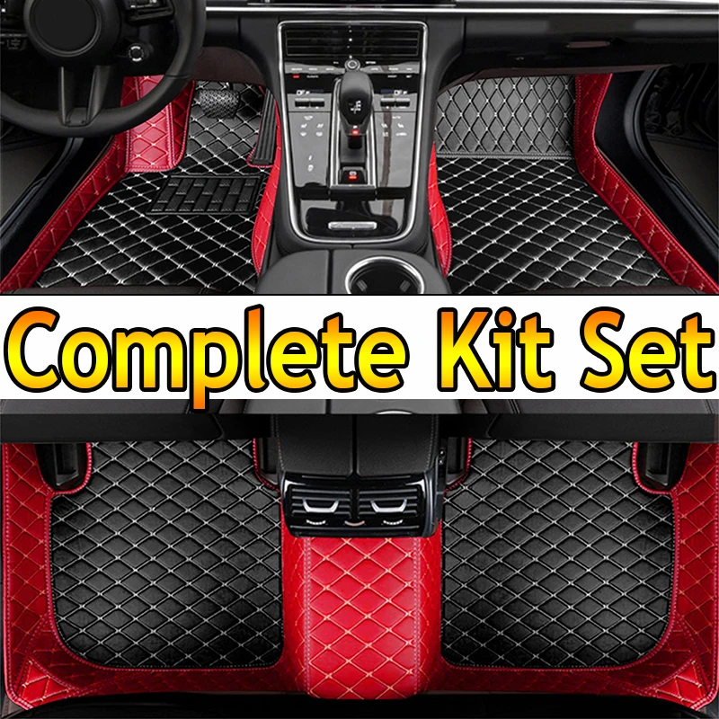 

Car Floor Mats For AUDI A8 W12 4seat 2011-2017 Kit set Waterproof Carpet Luxury Leather Mat Full Set Car Accessories