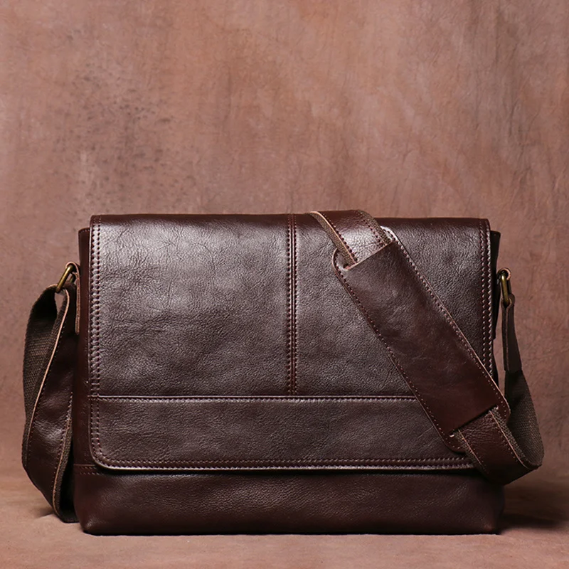 Men's Genuine Leather Shoulder Bag Vintage Casual A4 Cowhide First Layer Messenger Handmade Satchel
Men's Genuine Leather Shoulder Bag Vintage Casual A4 Cowhide First Layer Messenger Handmade Satchel