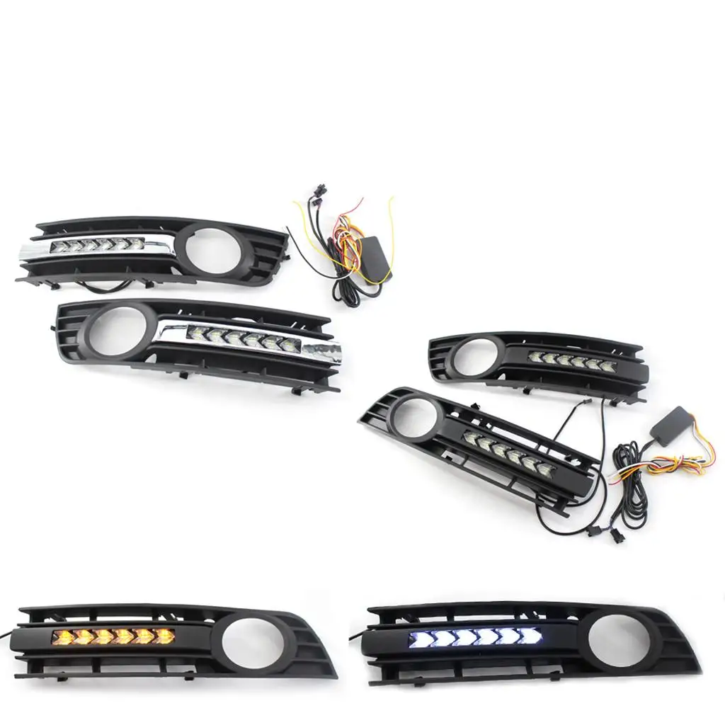 2pcs Front Bumper Fog Light Grille Grille With Turn Lamp Fit for Audi A4 B6 01-05 Replacement
2pcs Front Bumper Fog Light Grille Grille With Turn Lamp Fit for Audi A4 B6 01-05 Replacement