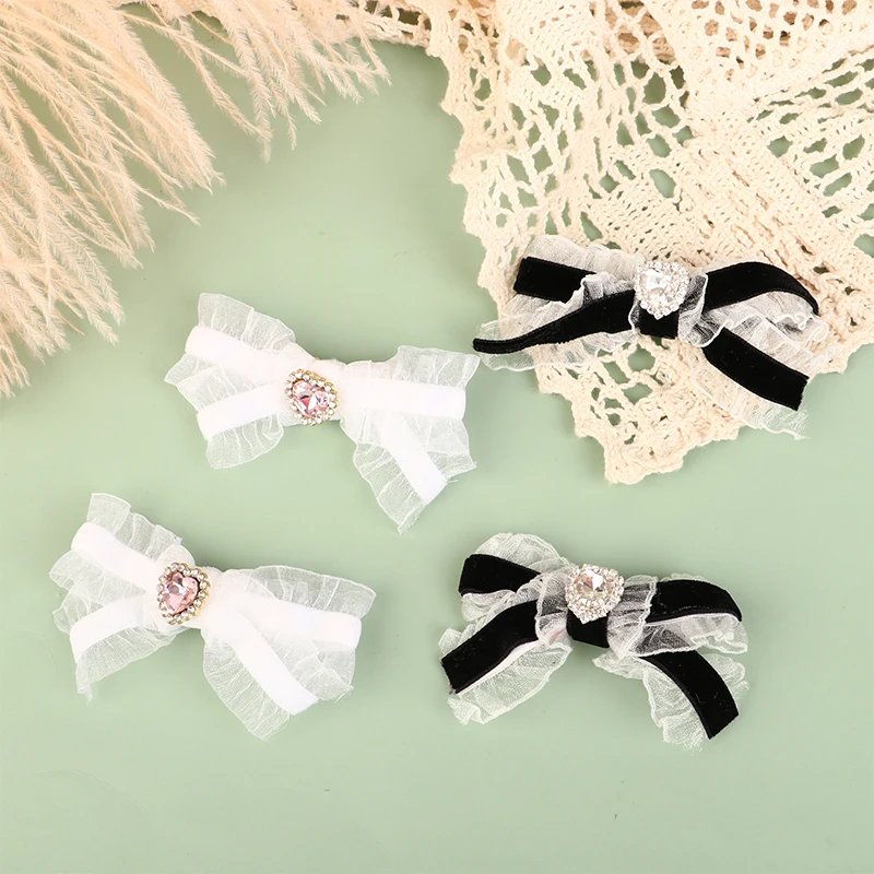2Pcs Ribbon Hair Bows Clips Vintage Pink Zircon Bowknot Hairpin Cute Headdress Girls Loli Cosplay Hair Accessories
2Pcs Ribbon Hair Bows Clips Vintage Pink Zircon Bowknot Hairpin Cute Headdress Girls Loli Cosplay Hair Accessories
