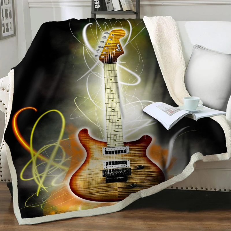 Thicken Blanket Magical Guitar 3D Printed Plush Throw Blankets for Beds Sofa Fluffy Teenager Home Decoration Bedding Quilt Cover
Thicken Blanket Magical Guitar 3D Printed Plush Throw Blankets for Beds Sofa Fluffy Teenager Home Decoration Bedding Quilt Cover