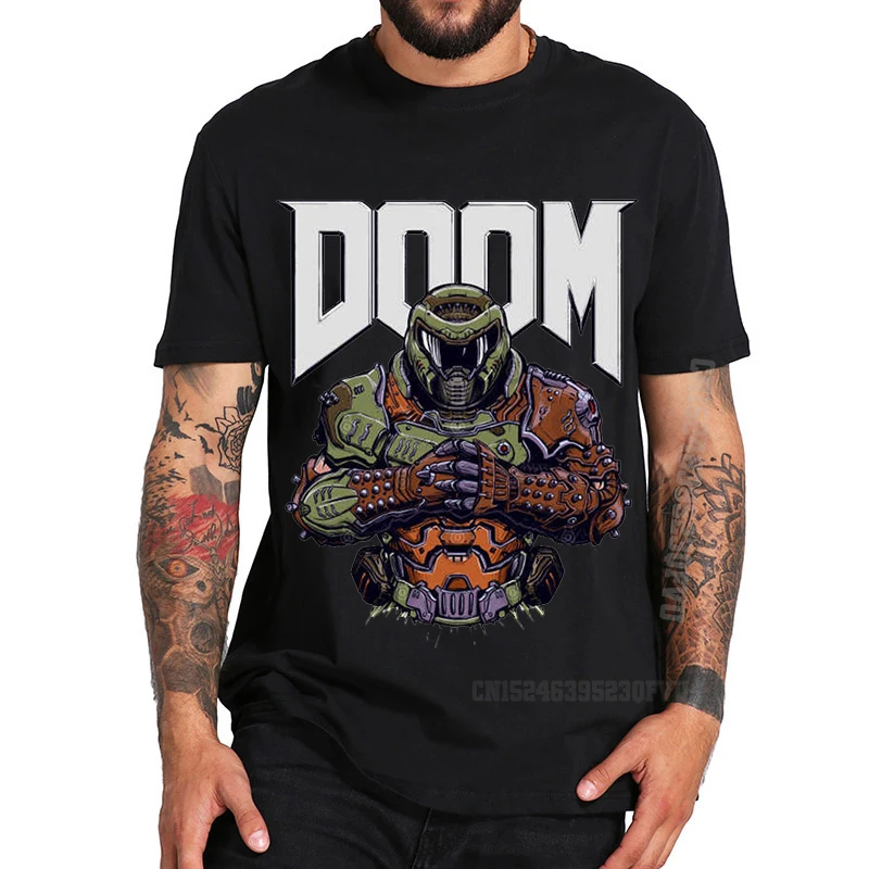 Футболка Doom с аниме принтом Харадзюку унисекс большие размеры футболки на День
