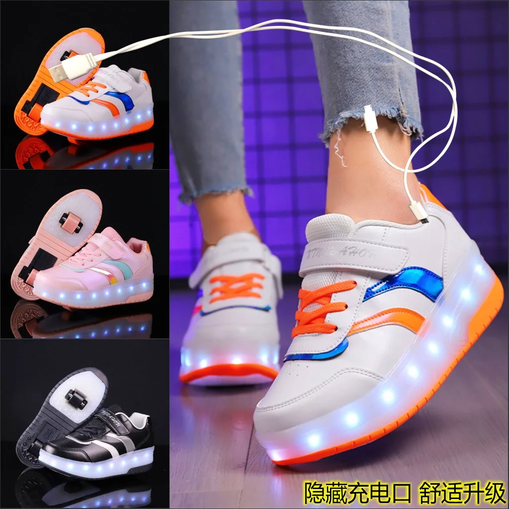 2023 LED Light Sneakers with Double TWO Wheel Boy Girl Roller Skate Casual Shoe Boy Lover Girl Zapatillas Zapatos Con Ruedas
2023 LED Light Sneakers with Double TWO Wheel Boy Girl Roller Skate Casual Shoe Boy Lover Girl Zapatillas Zapatos Con Ruedas