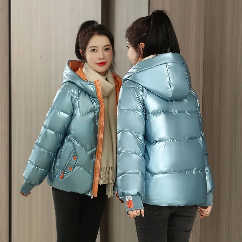 Glossy Women Winter Cotton Padded Jacket Women's Hooded Cotton Coat 2022 New Winter Loose Warm Thicken Parkas Coat Short Outwear
Glossy Women Winter Cotton Padded Jacket Women's Hooded Cotton Coat 2022 New Winter Loose Warm Thicken Parkas Coat Short Outwear