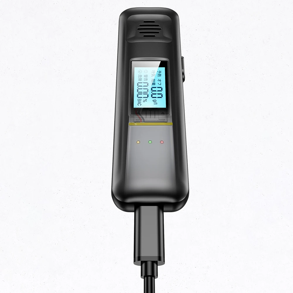Generic Car Alcohol Tester Professional Breath Tester Noncontact LCD Display Portable Charge