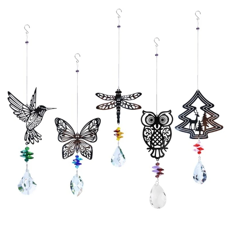 

Хрустальный садовый Ловец Солнца для бабочки-колибри, подвесной кулон, украшение, колокольчики для создателя радуги, призмы для
