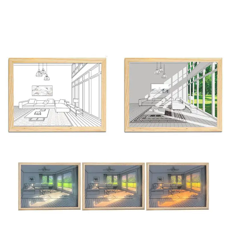 Deco Led Light Painting USB Plug Dimming Wall Artwork Table Lamp Gift Indoor Sunlight Window Wooden Photo Night Luminous
Deco Led Light Painting USB Plug Dimming Wall Artwork Table Lamp Gift Indoor Sunlight Window Wooden Photo Night Luminous