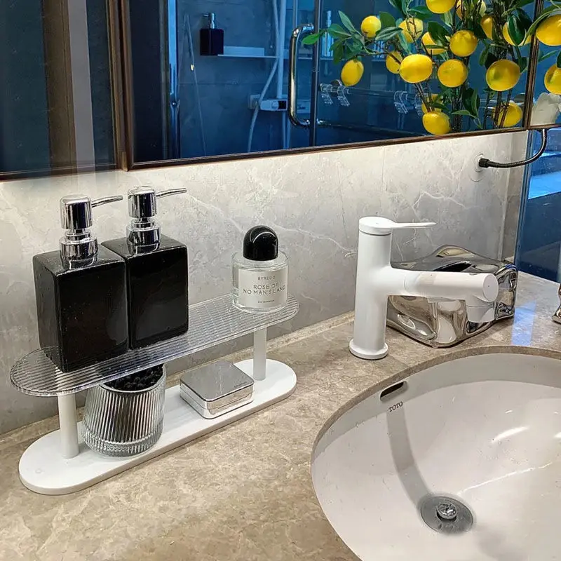 Bathroom Desktop Storage Shelf Cosmetics Double-Deck Transparent Acrylic Storage Rack Furnishings Korean Chic Decorative
Bathroom Desktop Storage Shelf Cosmetics Double-Deck Transparent Acrylic Storage Rack Furnishings Korean Chic Decorative