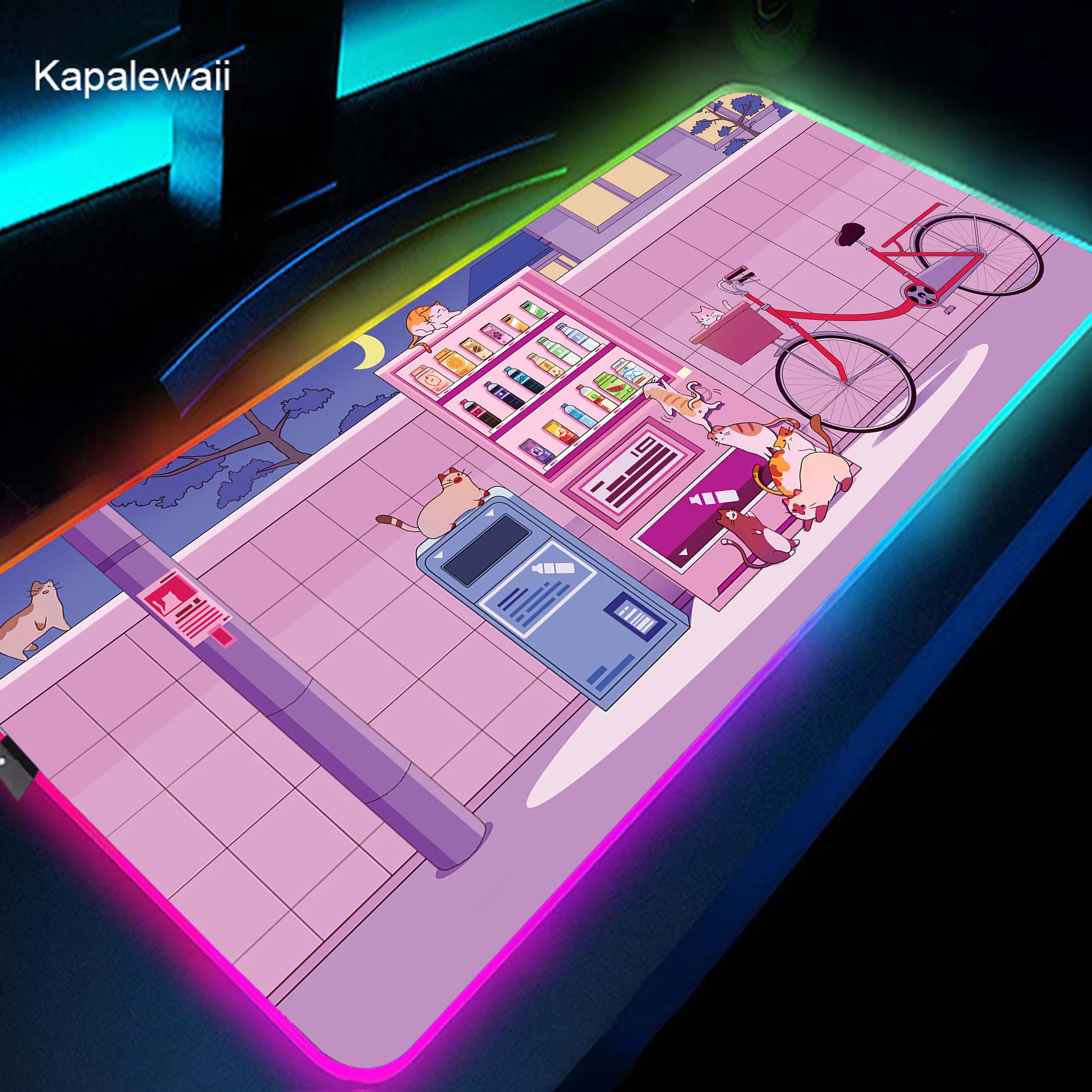 RGB Cat Mousepad LED Gamer Anti-slip Rubber Table Mats Gaming Accessories Mouse Pad Computer Deskmat Keyboard Pads Big Mouse Mat
RGB Cat Mousepad LED Gamer Anti-slip Rubber Table Mats Gaming Accessories Mouse Pad Computer Deskmat Keyboard Pads Big Mouse Mat