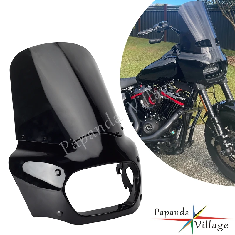 15" Tall Windshield Headlight Fairing Front Light Fairing Cowling Adjustable Clamp Bracket For Harley Softail fat bob FXFB 18-22
15" Tall Windshield Headlight Fairing Front Light Fairing Cowling Adjustable Clamp Bracket For Harley Softail fat bob FXFB 18-22