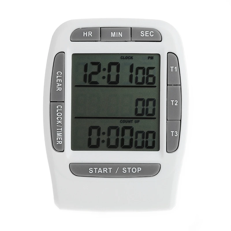 

2024 New Digital LCD Multi-Channel Timer CountDown Laboratory 3 Channel Timers 99 Hours