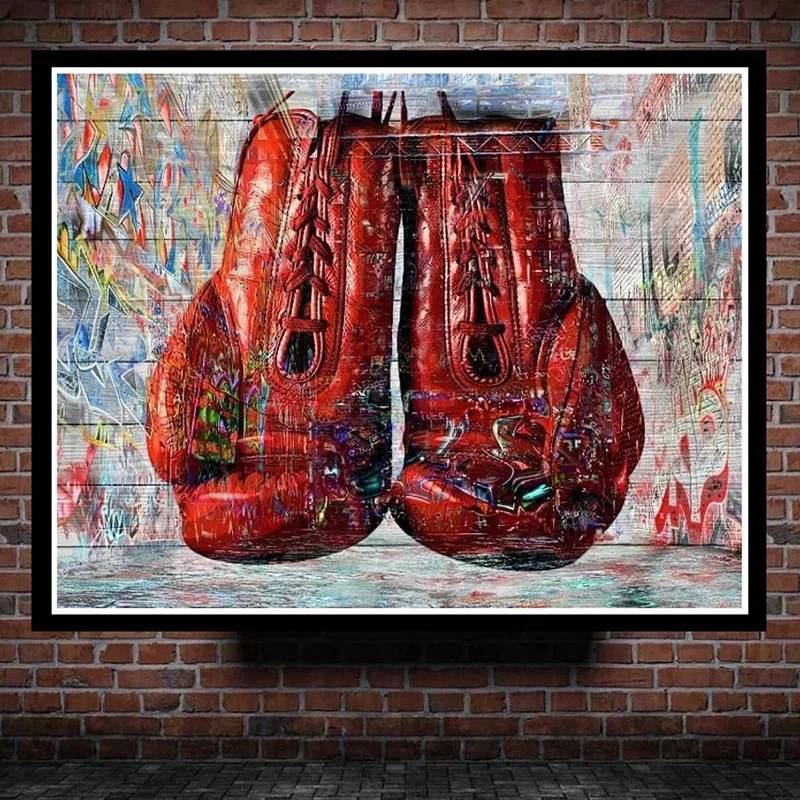 Modern Pop Graffiti Art Red Boxing Gloves Canvas Painting Abstract Wall Art Posters and Prints Picture for Living Room Gym Decor
Modern Pop Graffiti Art Red Boxing Gloves Canvas Painting Abstract Wall Art Posters and Prints Picture for Living Room Gym Decor