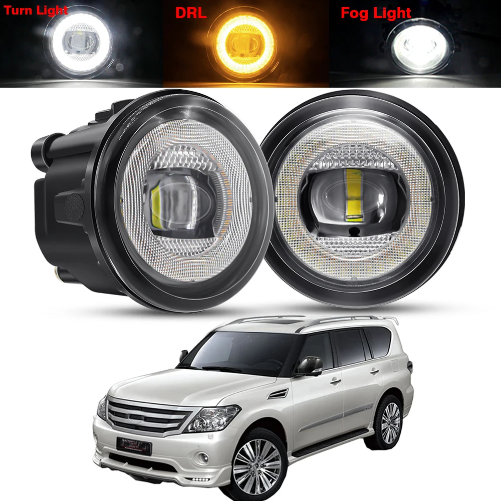 3IN1 30W Car Front Fog Light Assembly For Nissan Patrol 3/III Y62 2010-2015 LED Angel Eye DRL Fog Turn Daytime Running Lamp
3IN1 30W Car Front Fog Light Assembly For Nissan Patrol 3/III Y62 2010-2015 LED Angel Eye DRL Fog Turn Daytime Running Lamp
