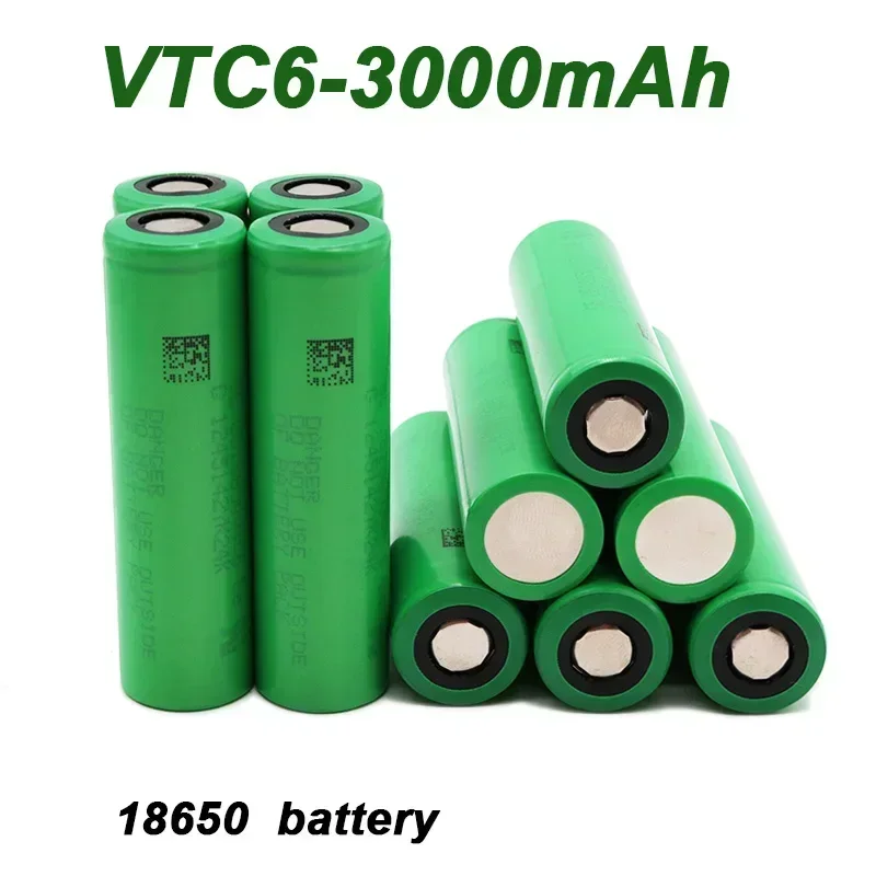 18650 Battery 100% Brand new original 3.7V VTC6 3000Mah rechargeable lithium battery VTC6 30A for flashlight toy discharge
18650 Battery 100% Brand new original 3.7V VTC6 3000Mah rechargeable lithium battery VTC6 30A for flashlight toy discharge