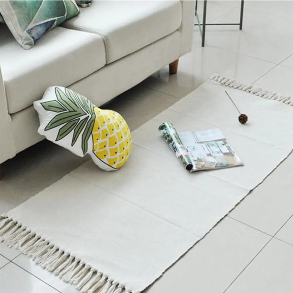 Japanese White Hand Woven Cotton Linen Carpet Tassel Bedside Rug Geometric Floor Mat Living Rooms Tapestry Bedroom Home Decor
Japanese White Hand Woven Cotton Linen Carpet Tassel Bedside Rug Geometric Floor Mat Living Rooms Tapestry Bedroom Home Decor