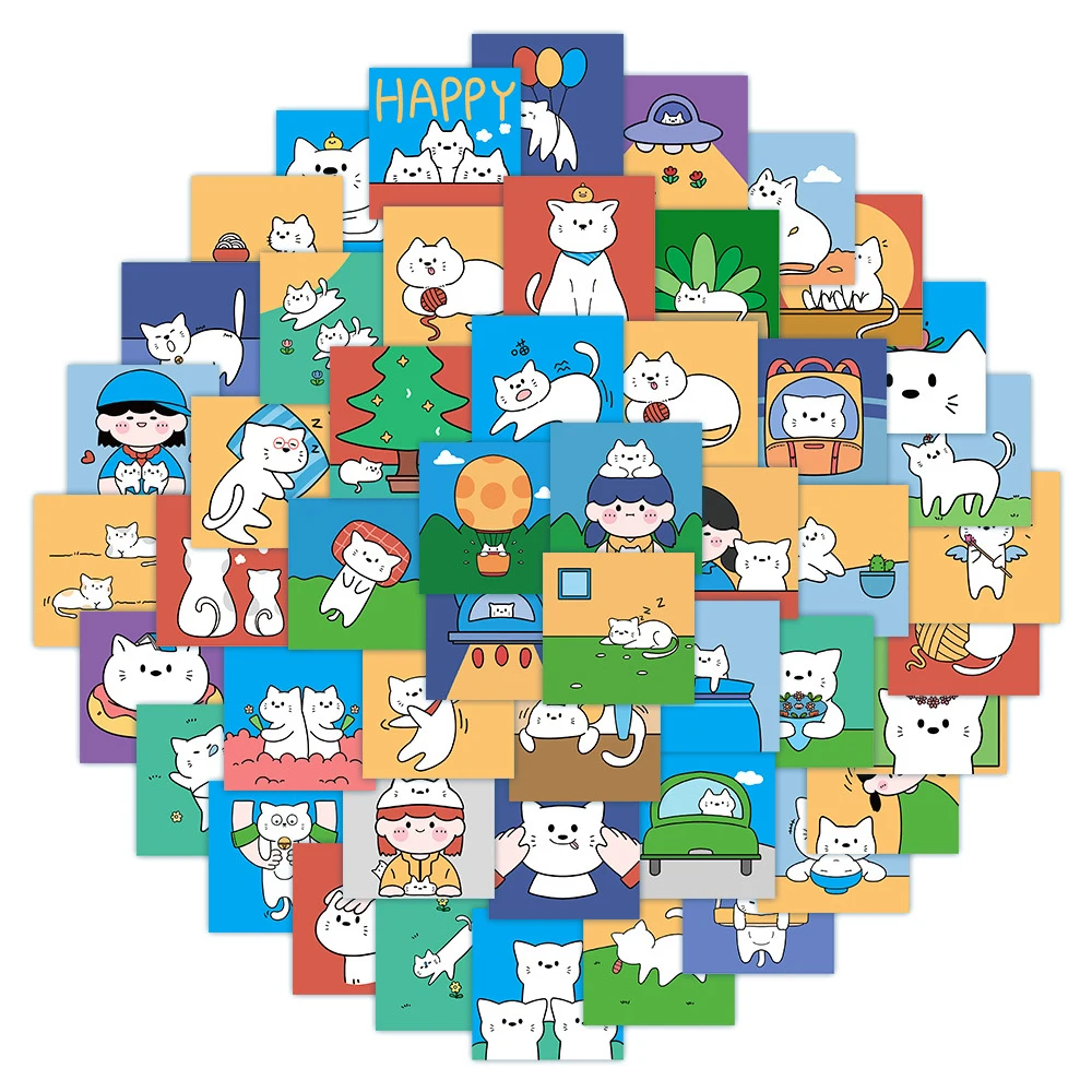 10/30/60pcs Colorful Artsy Anime Cat Stickers Aesthetic Cartoon Decals DIY Scrapbooking Laptop Stationery Decoration Sticker Toy
10/30/60pcs Colorful Artsy Anime Cat Stickers Aesthetic Cartoon Decals DIY Scrapbooking Laptop Stationery Decoration Sticker Toy