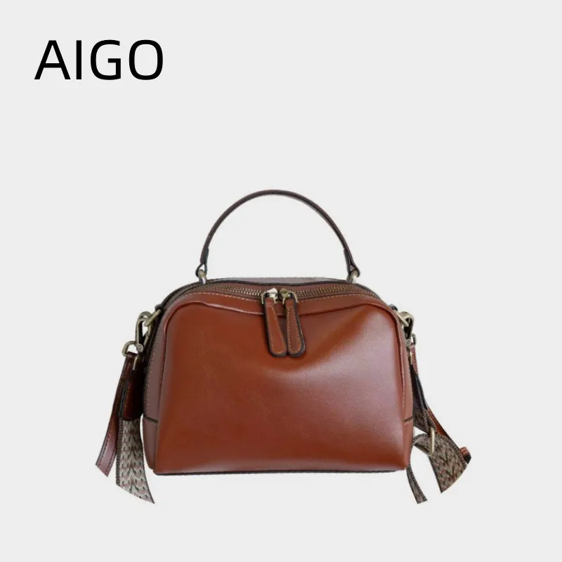 

AIGO New Retro Shoulder Bags for Women Luxury Handbag Fashion Ladies Shopping Totes Messenger Crossbody Bag Female Party Purse