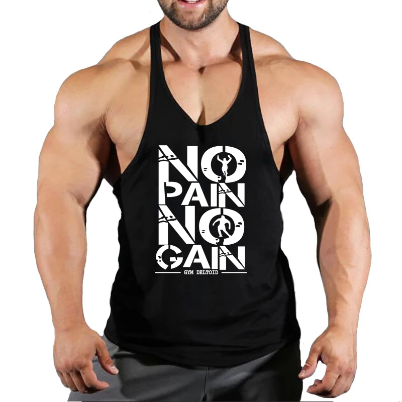 No Pain No Gain Gym Tank Top Men Fitness Clothing Man Bodybuilding Tank Tops Summer Gym Clothing for Male Sleeveless Vest Shirt
No Pain No Gain Gym Tank Top Men Fitness Clothing Man Bodybuilding Tank Tops Summer Gym Clothing for Male Sleeveless Vest Shirt