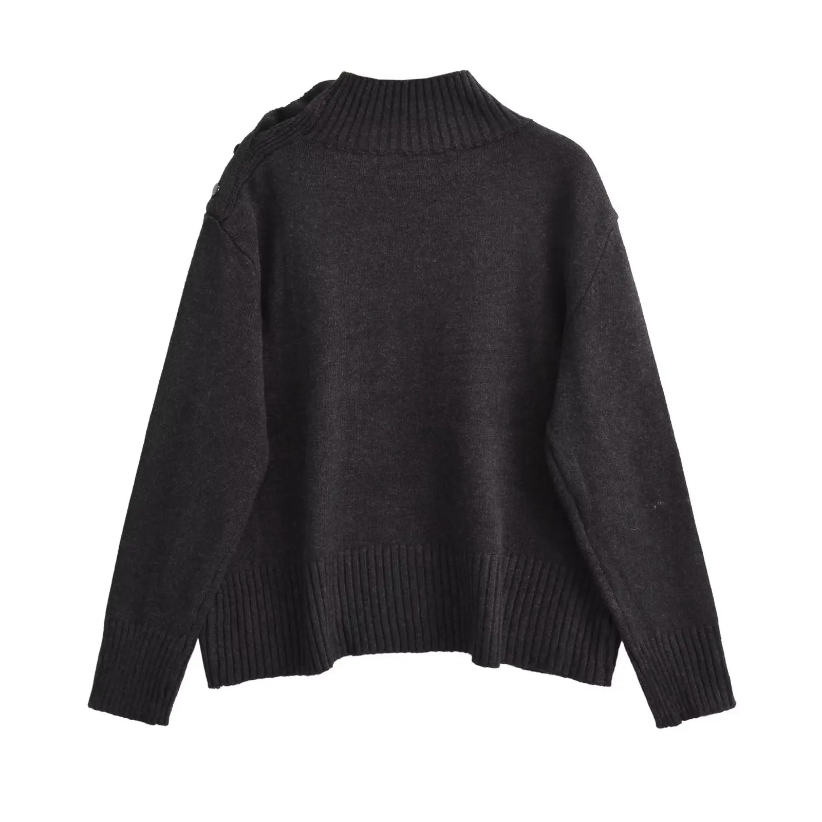 Withered Winter French Lazy Style Retro Button Design Loose Sweater High Neck Knitwear Women Pullovers Tops
Withered Winter French Lazy Style Retro Button Design Loose Sweater High Neck Knitwear Women Pullovers Tops