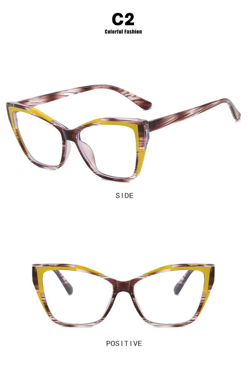 Stylowe okulary kocie oczy w kolorowych oprawkach PLUSY i MINUSY 17 Sf313396064f54bf793dd87fa7fa0a1cdk