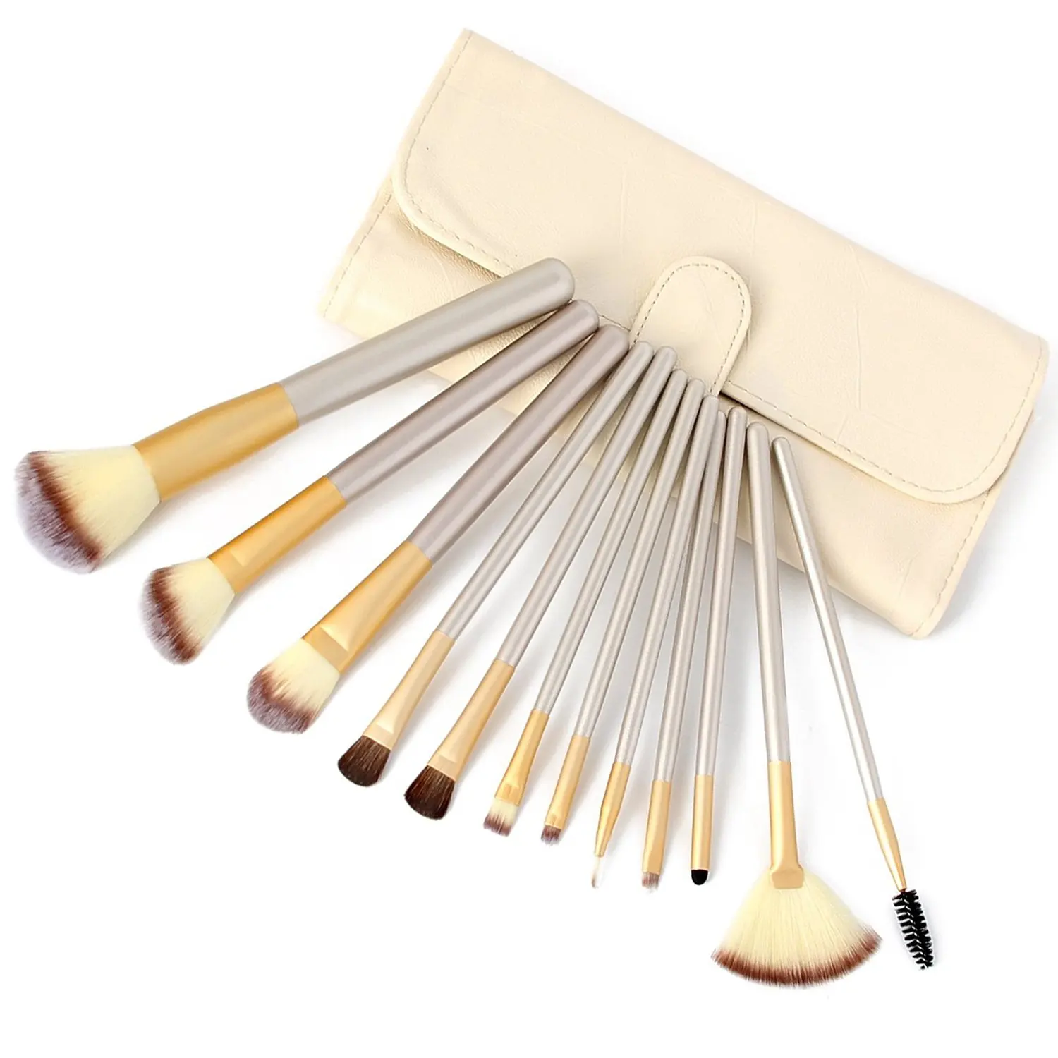 

12 Pcs Makeup Brushes Premium Synthetic Cosmetic Foundation Powder Concealers Eye Shadows Blush Brush Makeup Tool