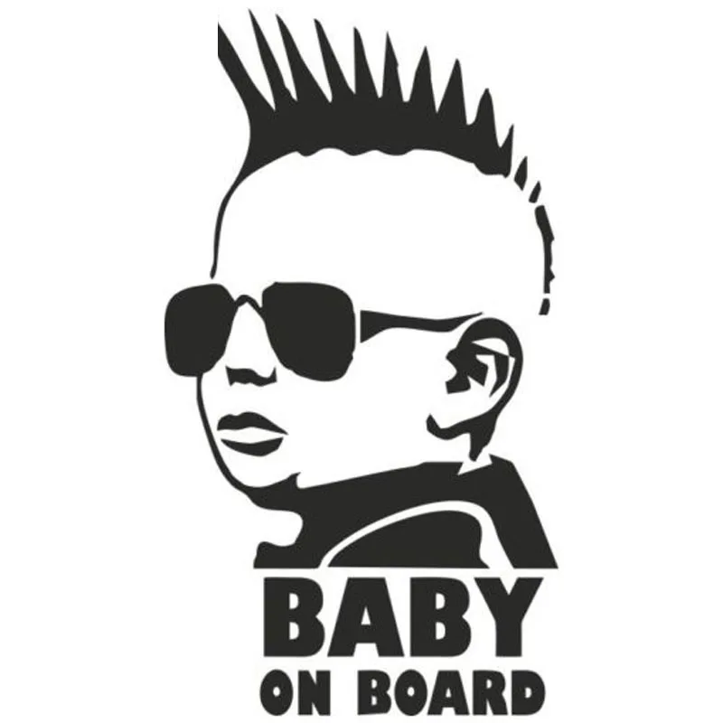 BABY ON BOARD baby mohawk hairstyle black and white silhouette stickers baby carriage car motorcycle trunk helmet laptop sticker
BABY ON BOARD baby mohawk hairstyle black and white silhouette stickers baby carriage car motorcycle trunk helmet laptop sticker