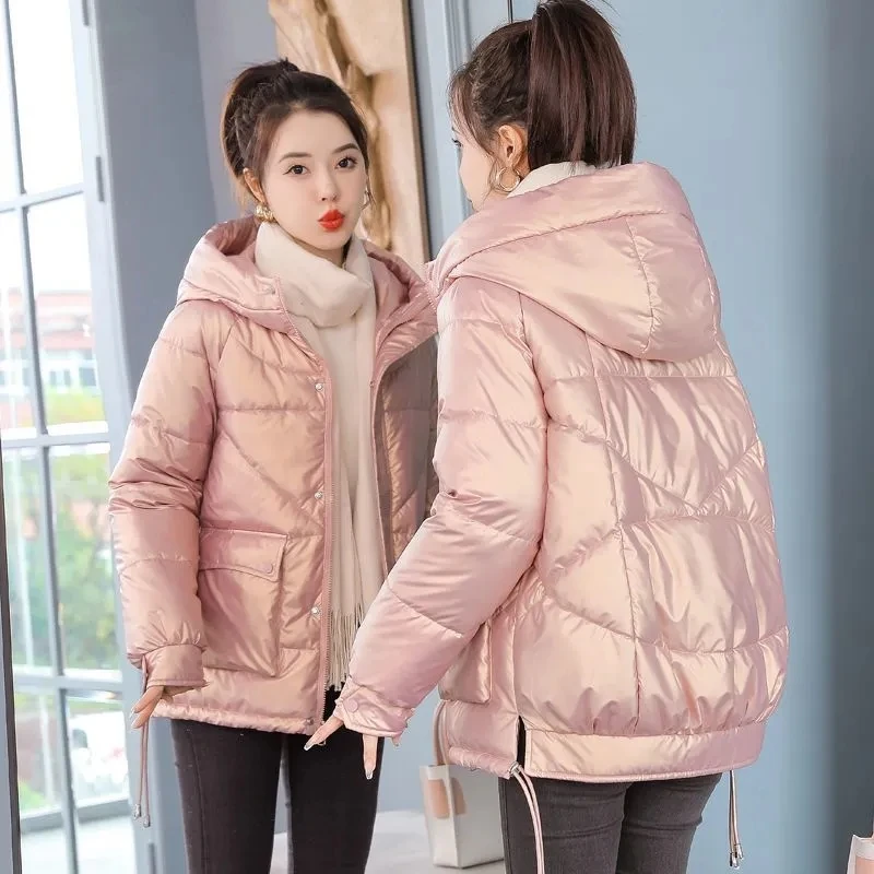 2022 New Women Winter Cotton Padded Jacket Loose Warm Thicken Bread Coat Glossy Cotton Coat Hooded Winter Jacket Women Parkas
2022 New Women Winter Cotton Padded Jacket Loose Warm Thicken Bread Coat Glossy Cotton Coat Hooded Winter Jacket Women Parkas