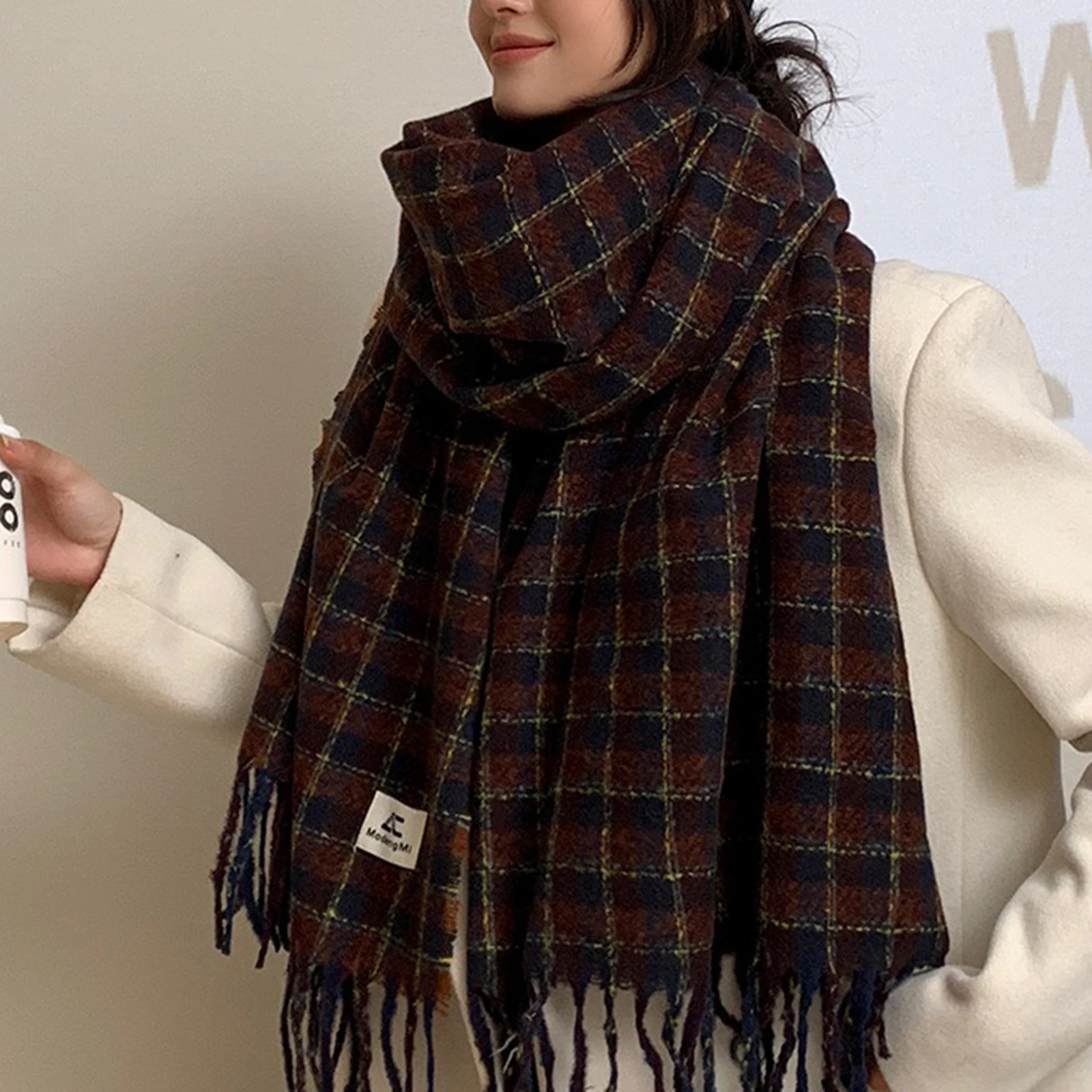 Winter Warm Cashmere Scarves Luxury Brand Fringe Large Bandana Autumn Fashion Thick Wrap Scarf Female Lattice 200X60CM Shawls
Winter Warm Cashmere Scarves Luxury Brand Fringe Large Bandana Autumn Fashion Thick Wrap Scarf Female Lattice 200X60CM Shawls