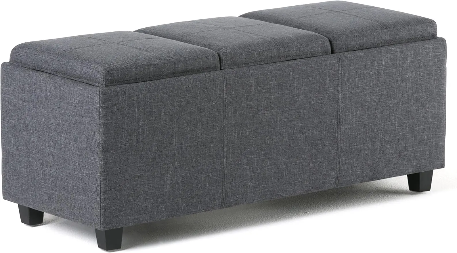 SIMPLIHOME Avalon 42 Inch Wide Contemporary Rectangle Storage Ottoman in Slate Grey Linen Look Fabric
SIMPLIHOME Avalon 42 Inch Wide Contemporary Rectangle Storage Ottoman in Slate Grey Linen Look Fabric