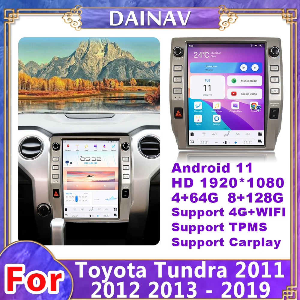 12,1 дюймовый Qualcomm Android11 для Toyota Tundra 2011 - 2019 вертикальный экран автомобильное радио Тесла стиль Видео Стерео мультимедийный плеер
12,1 дюймовый Qualcomm Android11 для Toyota Tundra 2011 - 2019 вертикальный экран автомобильное радио Тесла стиль Видео Стерео мультимедийный плеер