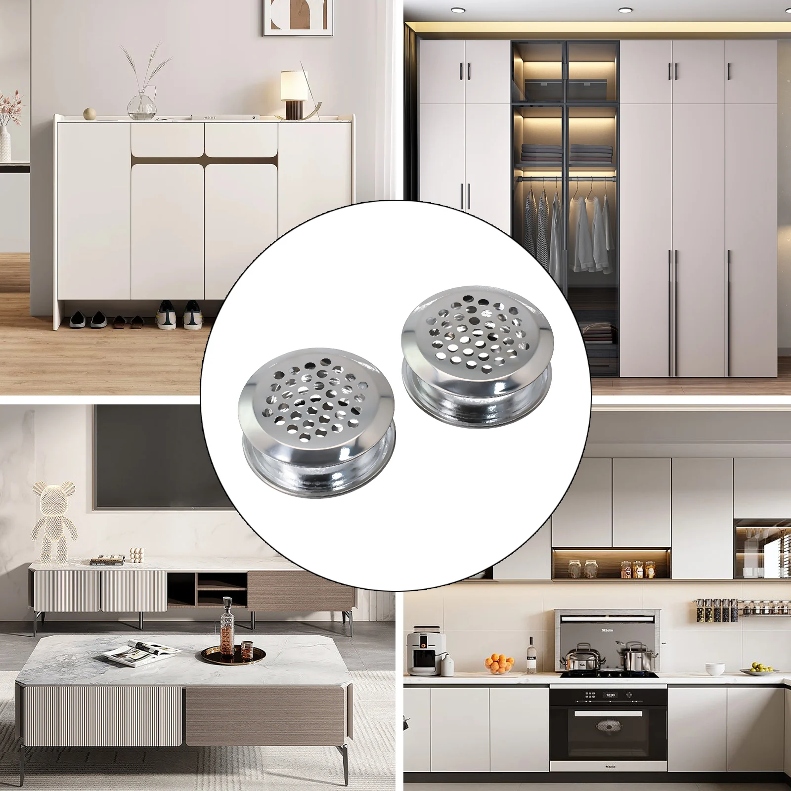 2pcs Stainless Steel Air Vent Grille Round Ventilation Grilles Wardrobe Cabinet Air Vent Furniture Hardware Ventilation Plugs
2pcs Stainless Steel Air Vent Grille Round Ventilation Grilles Wardrobe Cabinet Air Vent Furniture Hardware Ventilation Plugs