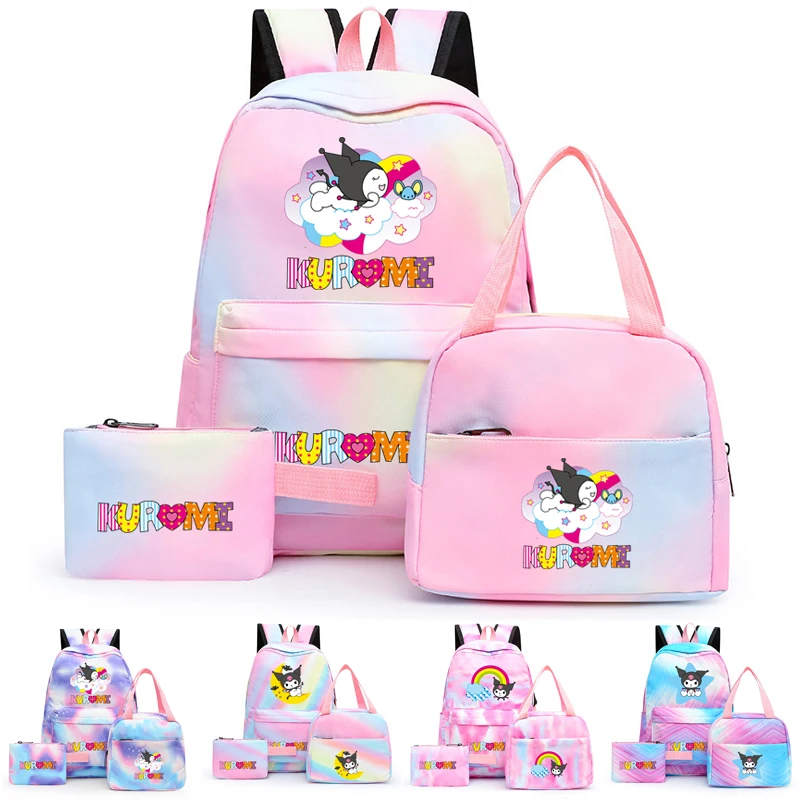 3Pcs Sanrio Kuromi Colorful Backpack with Lunch Bag Rucksack Casual School Bag for Girls Y2K Women College Student Teenage Sets
3Pcs Sanrio Kuromi Colorful Backpack with Lunch Bag Rucksack Casual School Bag for Girls Y2K Women College Student Teenage Sets