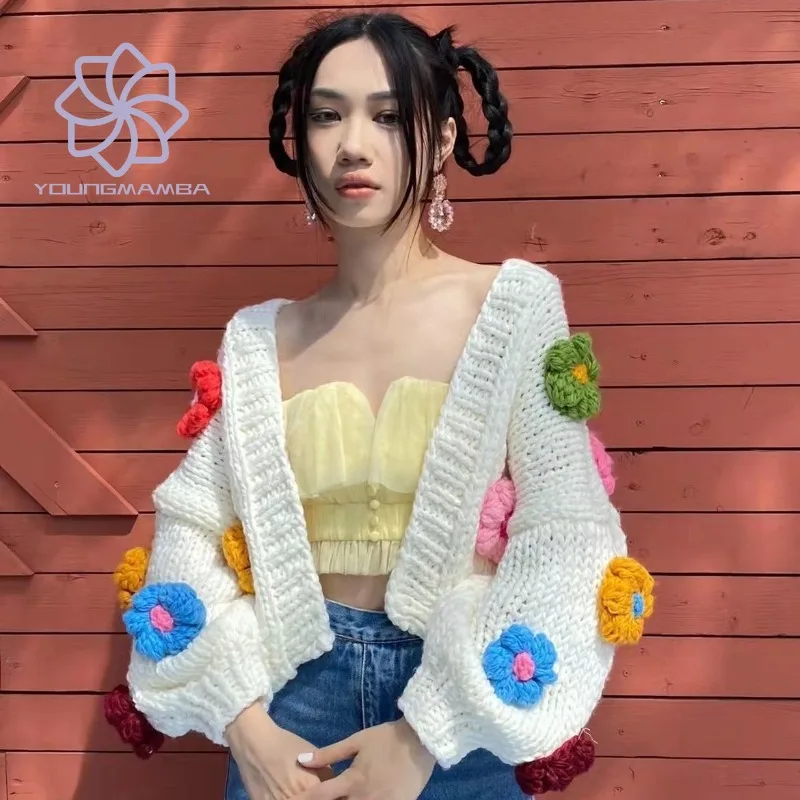 Korean Style Sweet Sweaters for Women 2023 New Autumn Winter Short Outerwear Female Long Sleeve Knitted Cardigans
Korean Style Sweet Sweaters for Women 2023 New Autumn Winter Short Outerwear Female Long Sleeve Knitted Cardigans