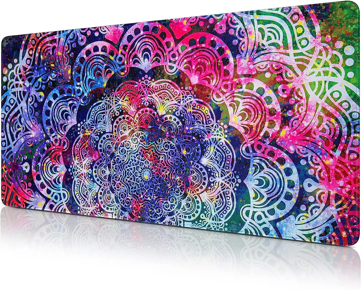 Цветной игровой коврик для мыши 31,5x11,8 дюйма XXL с нескользящей резиновой основой для домашних и офисных игр