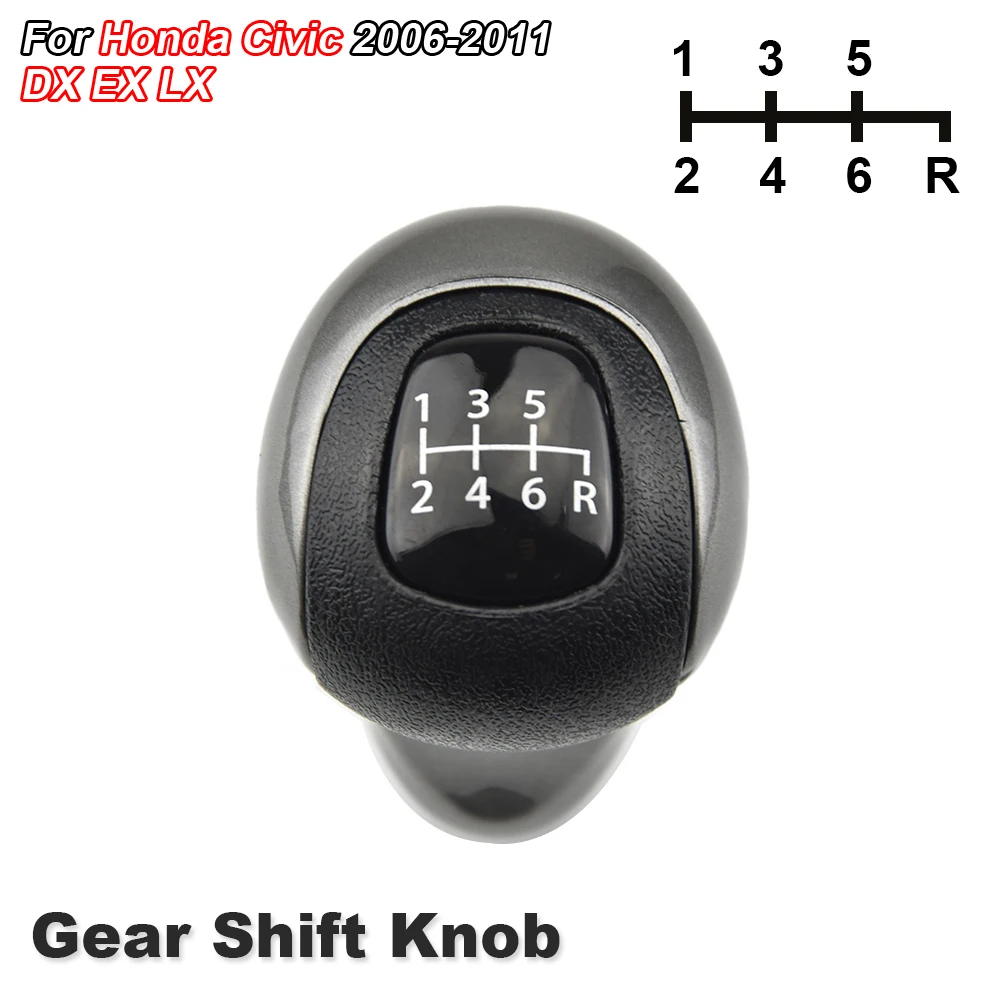 

New Car Gear Shift Knob For Honda Civic DX EX LX 2006-2011 54102-SNA-A01 6 Speed MT Stick Ball Head Lever Interior Accessories