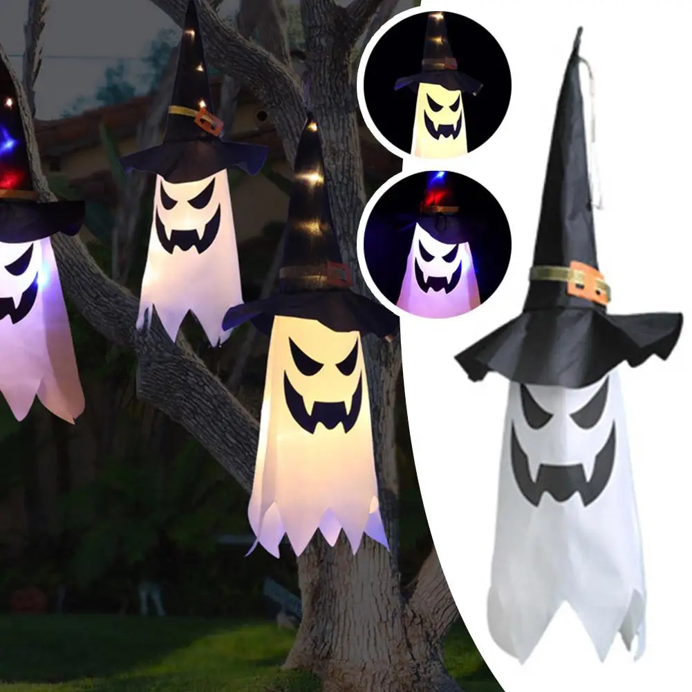 Halloween LED Light Hanging Lighted Glowing Witch Hat Ghost Gypsophila Festival Decoration For Party Home Yard Garden Decor Y0C5
Halloween LED Light Hanging Lighted Glowing Witch Hat Ghost Gypsophila Festival Decoration For Party Home Yard Garden Decor Y0C5