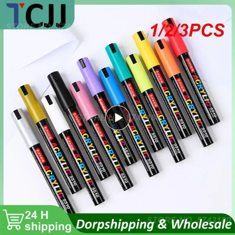 1/2/3PCS Colors Art Marker Acrylic Paint Brush Pen Painting Stone Ceramic Glas Wood Canvas Graffiti Making Drawing 
1/2/3PCS Colors Art Marker Acrylic Paint Brush Pen Painting Stone Ceramic Glas Wood Canvas Graffiti Making Drawing