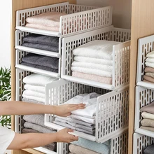 Stackable Wardrobe Drawer Cabinet Organizer Drawer Clothes Closet Storage Box Shelves Plastic Layered Partitions Storage Rack
Stackable Wardrobe Drawer Cabinet Organizer Drawer Clothes Closet Storage Box Shelves Plastic Layered Partitions Storage Rack
