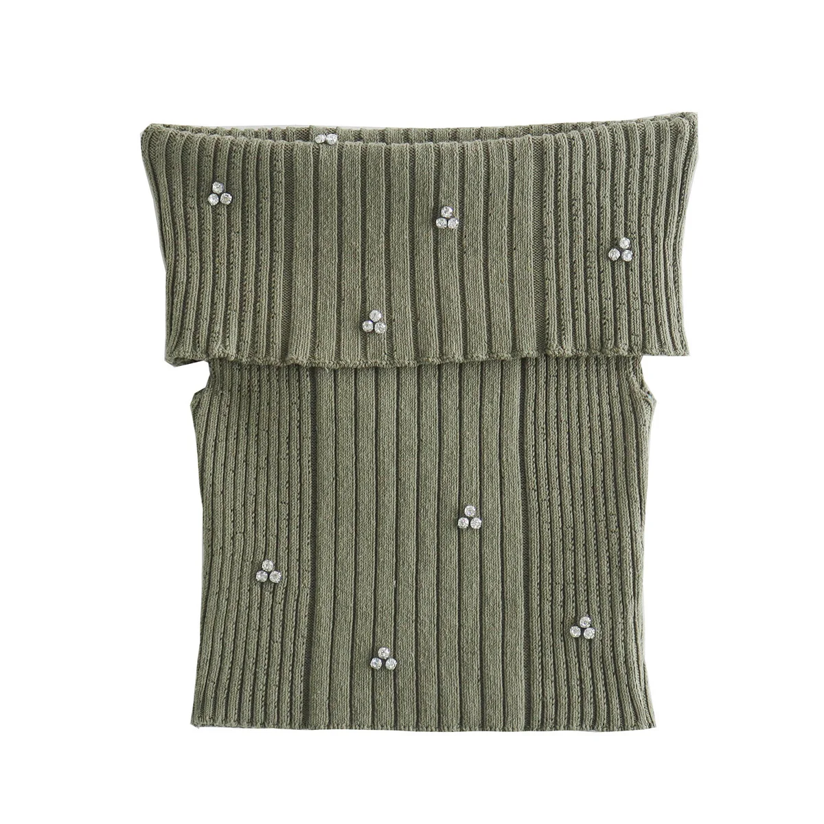 BSK&TRAF Women's 2024 Summer New European and American Sexy Off-Shoulder Jewelry Beaded One-Neck Knitted Top 4331015
BSK&TRAF Women's 2024 Summer New European and American Sexy Off-Shoulder Jewelry Beaded One-Neck Knitted Top 4331015