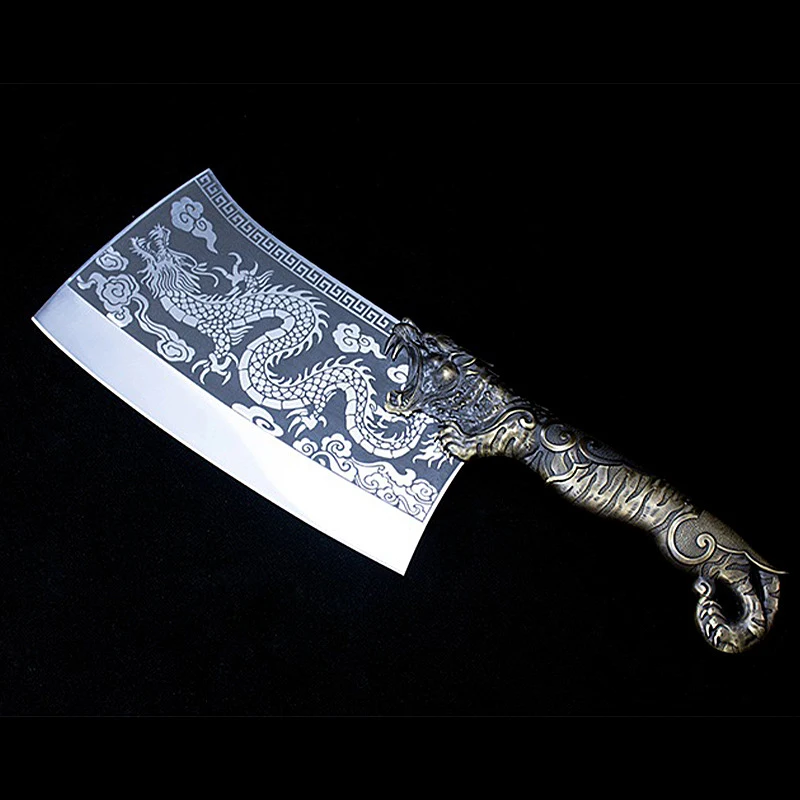 

9 Inch Chop Knife Sharp Machete Butcher Hatchet Cleaver Handmade Forged Longquan Kitchen Knives Cutter Big Bone Poultry Tools