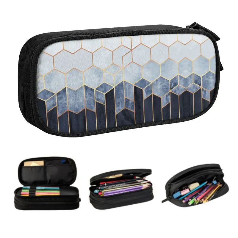 Soft Blue Hexagons Pencil Case for Boy Girl Large Capacity Abstract Geometric Pattern Pen Box Bag Stationery
Soft Blue Hexagons Pencil Case for Boy Girl Large Capacity Abstract Geometric Pattern Pen Box Bag Stationery
