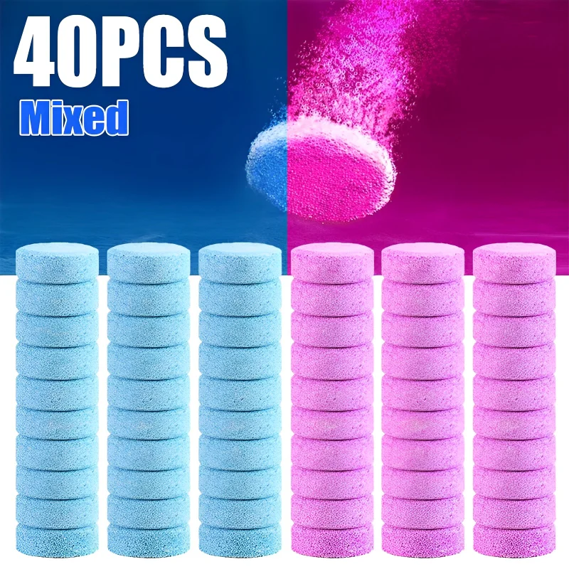

20/40Pcs Mixed Solid Cleaner Car Windscreen Wiper Effervescent Tablets Glass Toilet Window Windshield Cleaning Auto Accessories