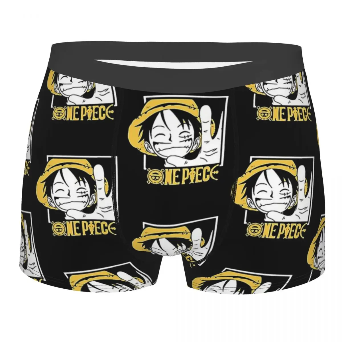 

Monkey D Luffy Men Boxer Briefs Luffy Highly Breathable Underpants Top Quality Print Shorts Birthday Gifts