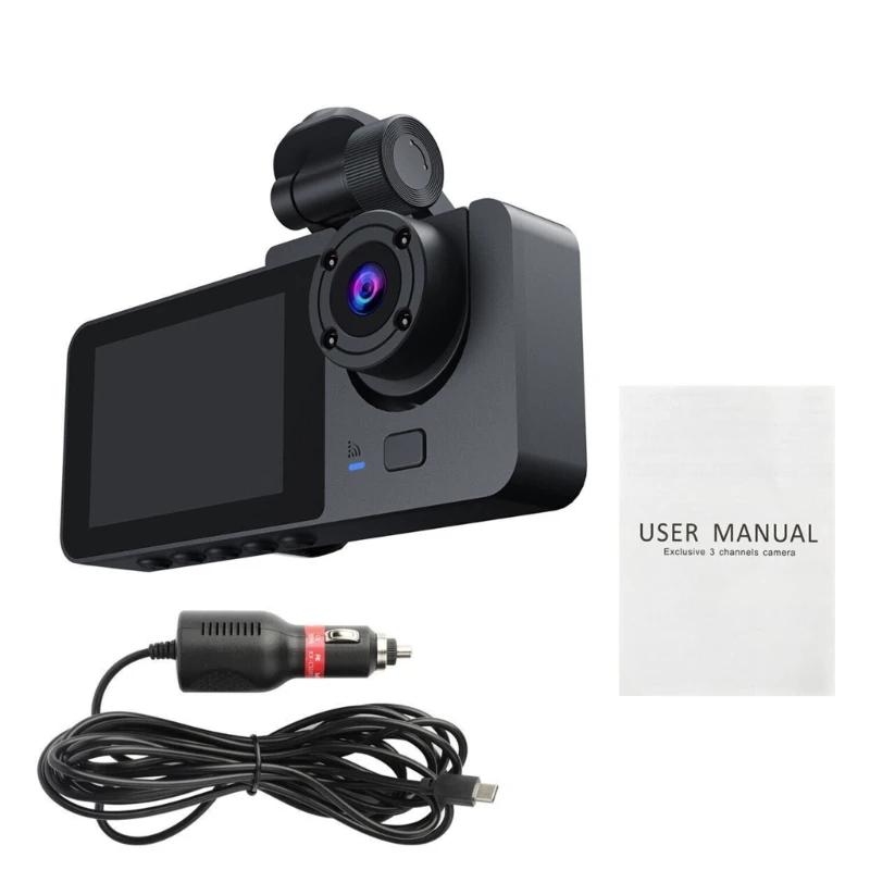 1080P Three Lens Car DVR DashCam Video Recorder Front Rear And Inside Camera Loop Recording
1080P Three Lens Car DVR DashCam Video Recorder Front Rear And Inside Camera Loop Recording