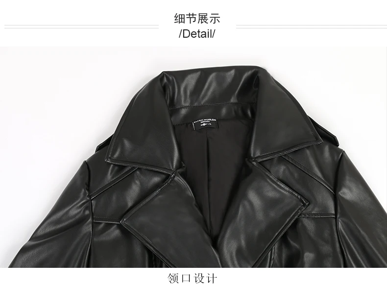 Autumn Long Waterproof Brown Black Pu Leather Trench Coat for Women Sashes Double Breasted Luxury Elegant Clothes 11 Mallzona Sf329c6b8dbd84d33a63719920197d902j Autumn Long Waterproof Brown Black Pu Leather Trench Coat for Women Sashes Double Breasted Luxury Elegant Clothes Mallzona