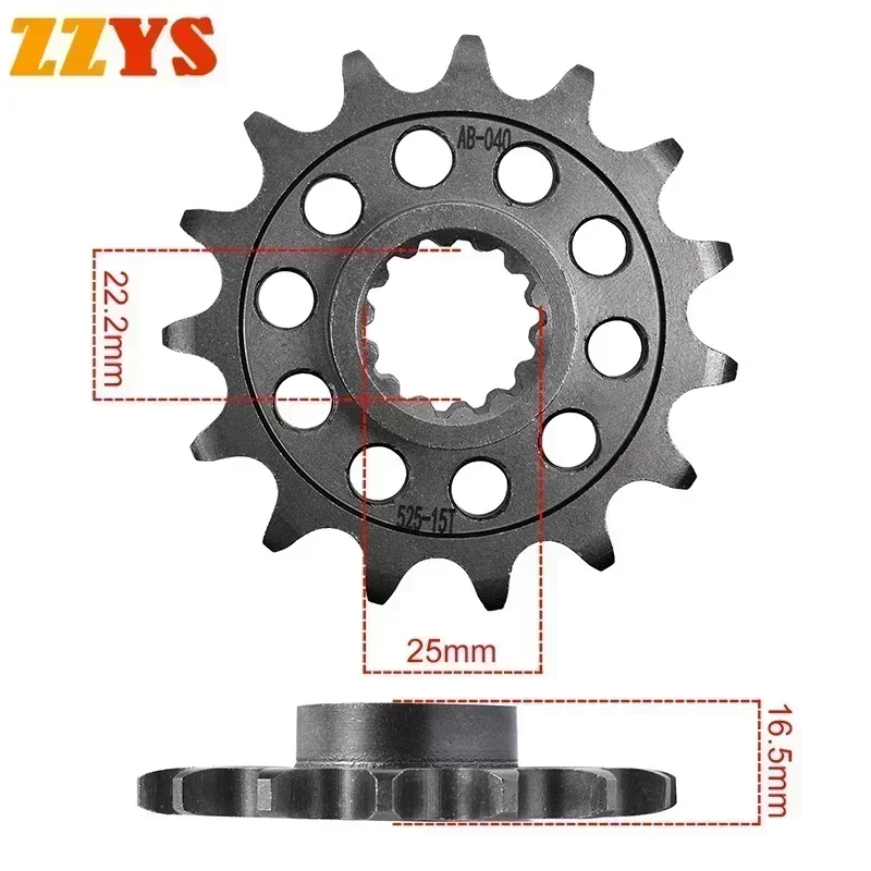 

525 15T 15 Tooth Front Sprocket Gear Staring Wheel Cam For Ducati Road 1198 Diavel AMG 2012 1198 Diavel Carbon 2011-2018 2017 16